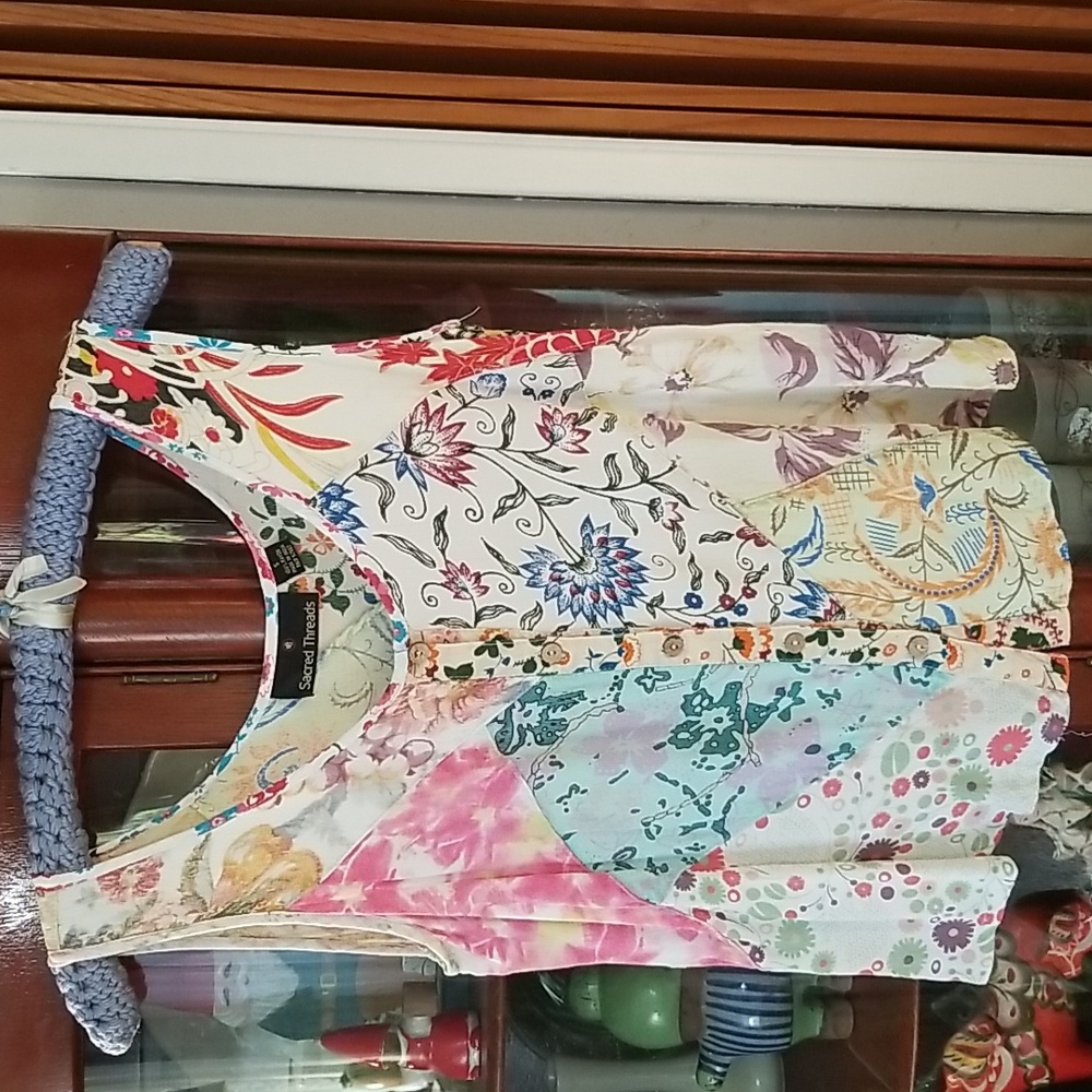 Sacred Threads Patchwork Top - image 1